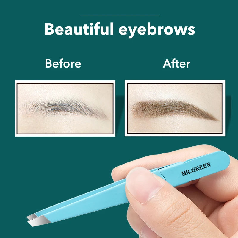 MR.GREEN Eyebrow Tweezer Slanted Stainless Steel Precision Tool