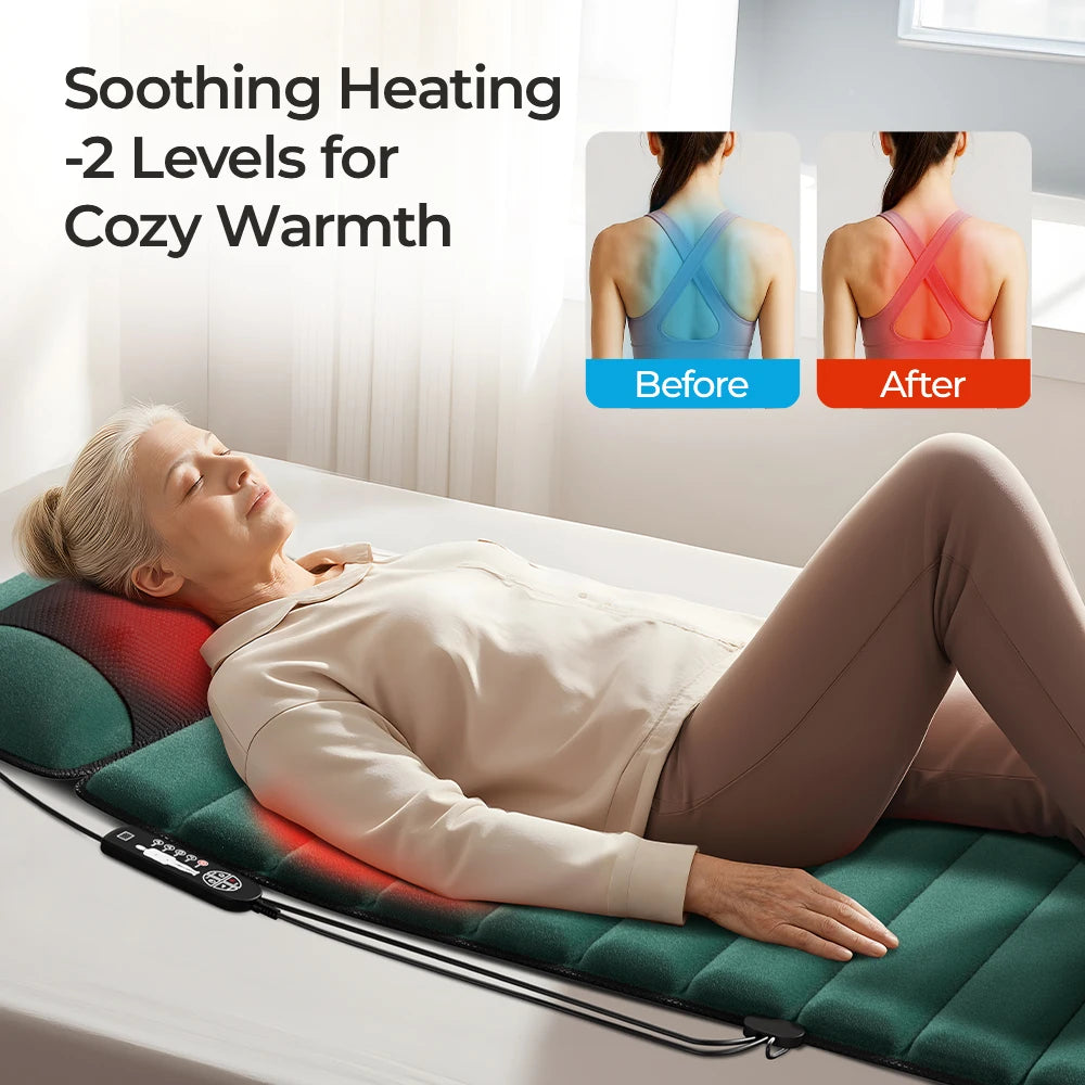 HOMEMASSA Deep Tissue Full Body Massage Mat With 10 Motors