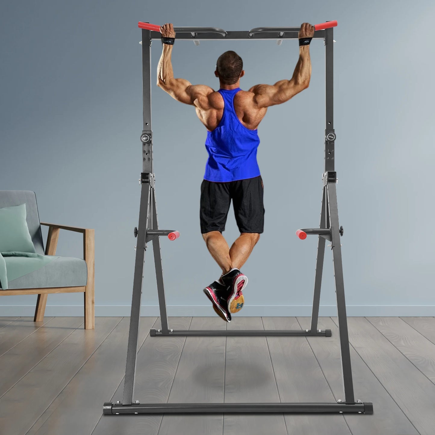 Pull Up Bar Dip Station Power Tower Home Gym Equipment