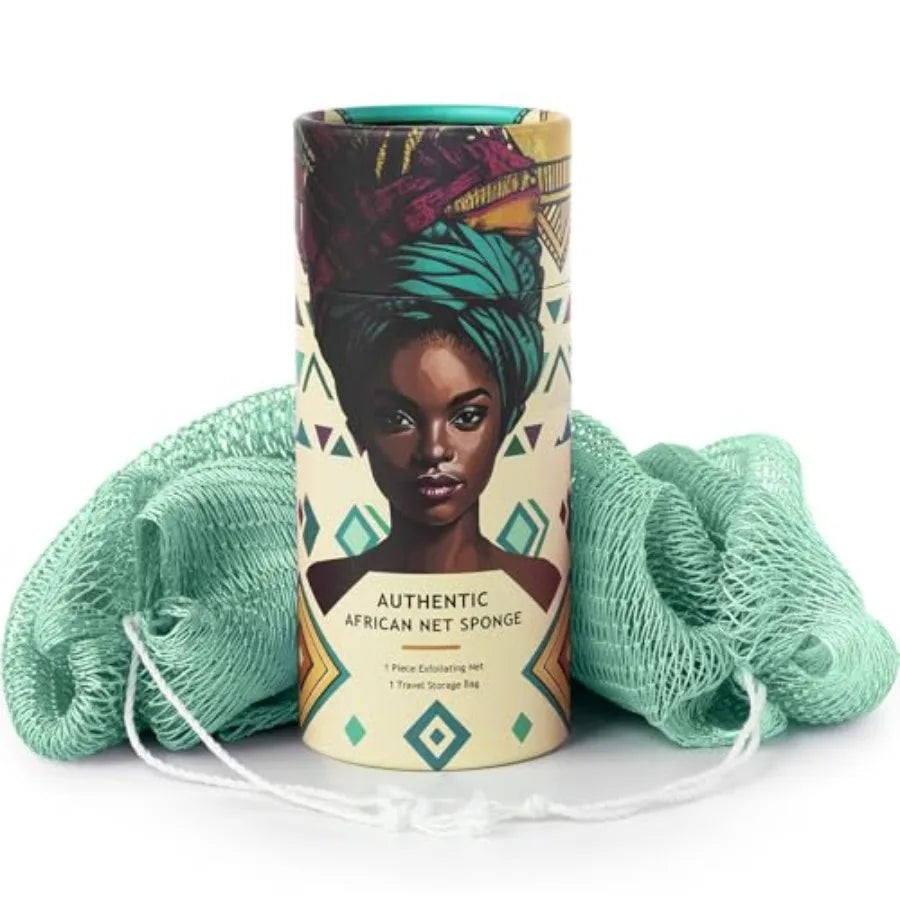African Net Sponge Back Scrub Exfoliating Shower Scrubber