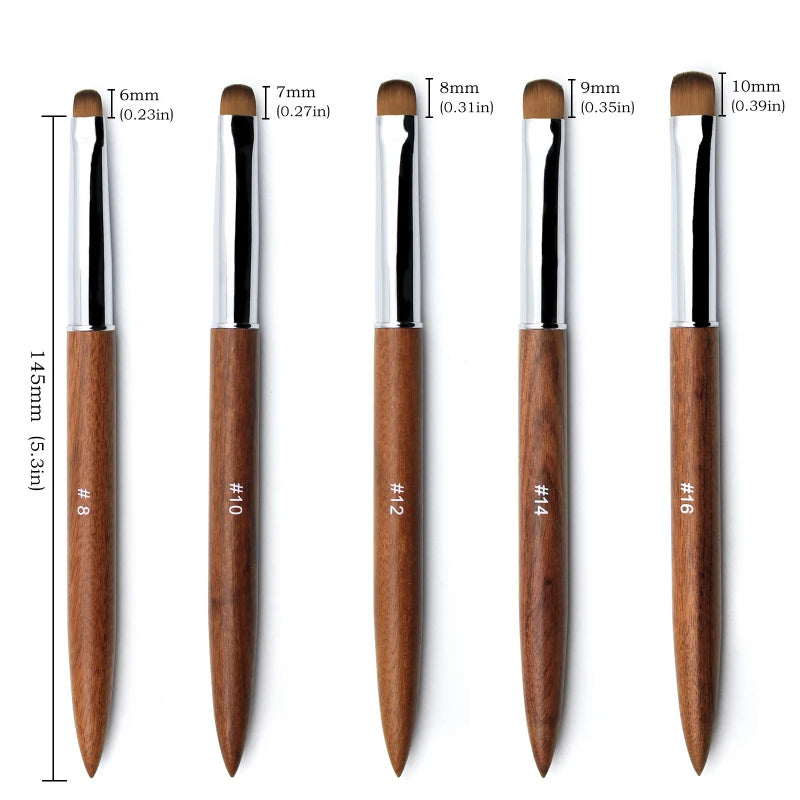 French Nail Art Brush Set With Sandalwood Handle Premium