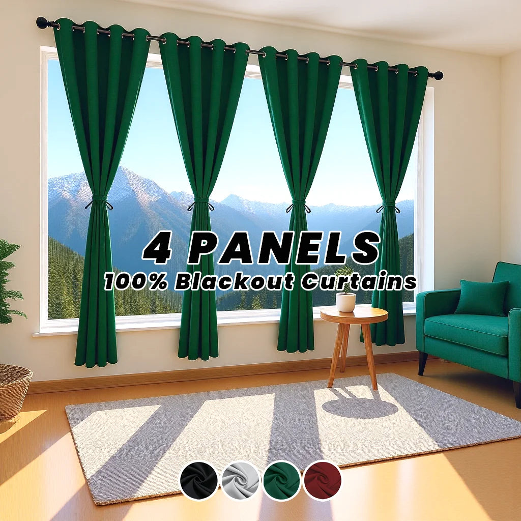 100 Percent Blackout Thermal Curtains For Living Room And Bedroom