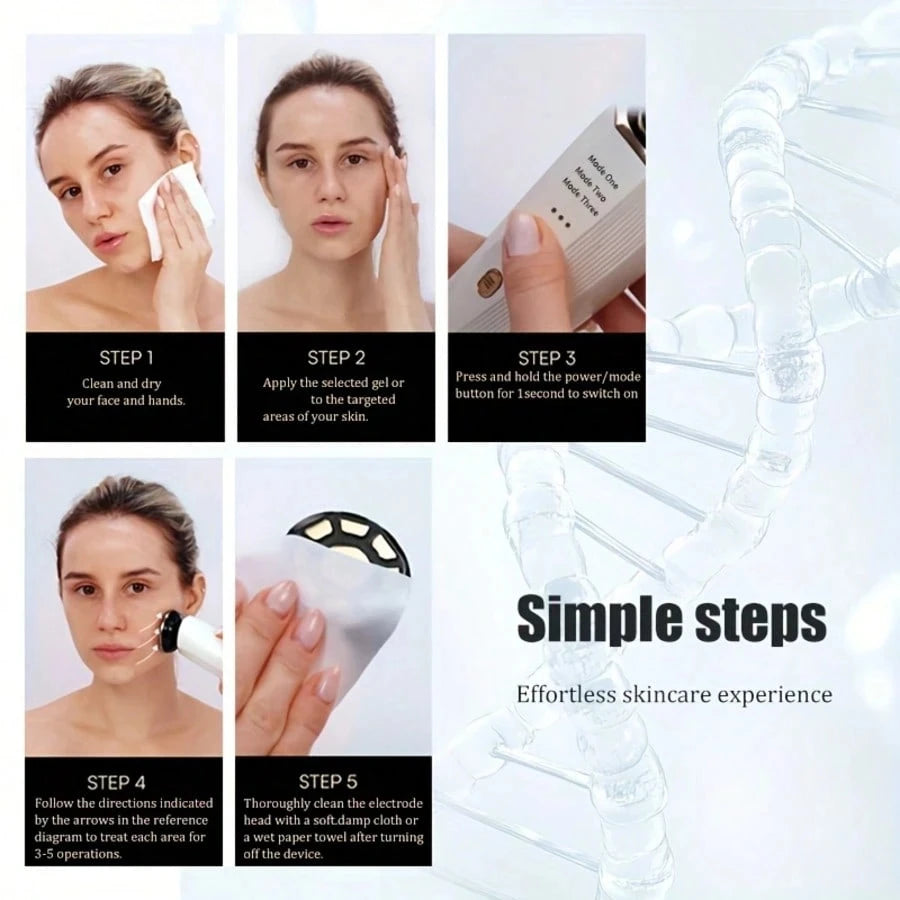 3 In 1 Red Light Facial Device For Neck Tightening