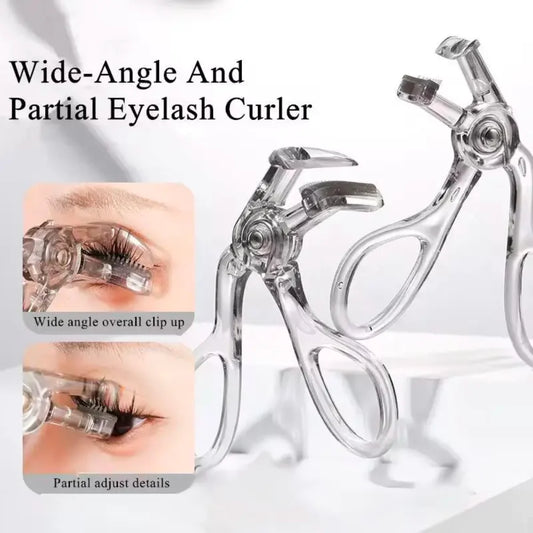Dual-Type Eyelash Curler With Comb And Wide Partial Clip