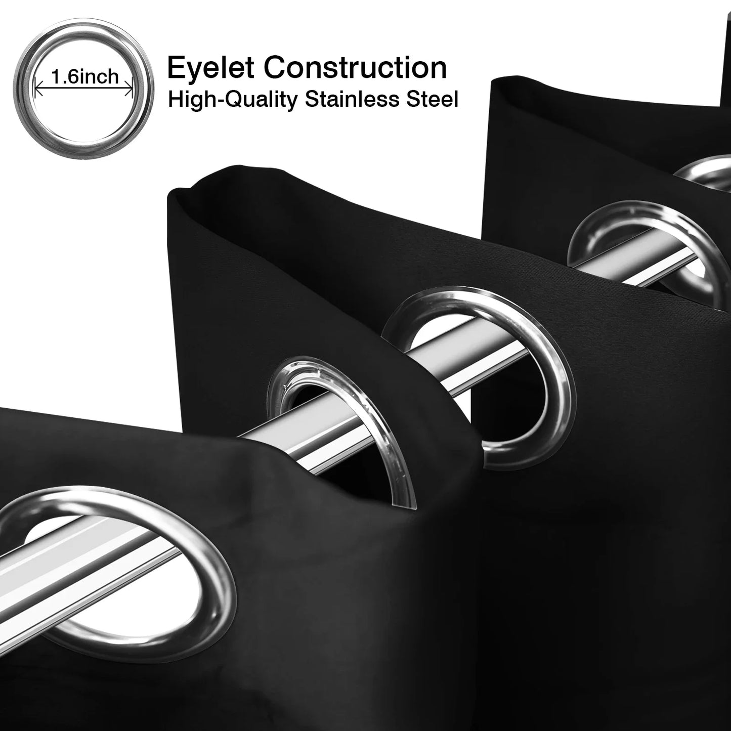 Ninety Percent Blackout Curtain For Bedroom And Living Room Grommet Panels