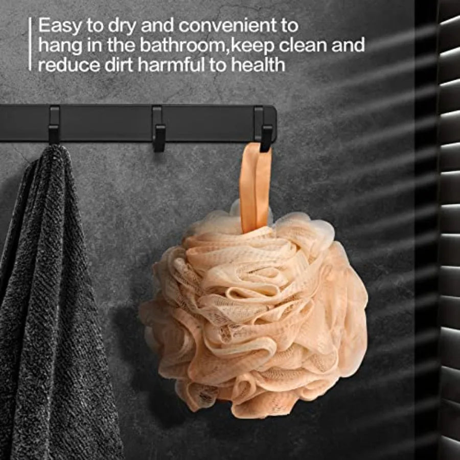 Loofah Bath Sponge Set Exfoliating Mesh Body Scrubber Pouf