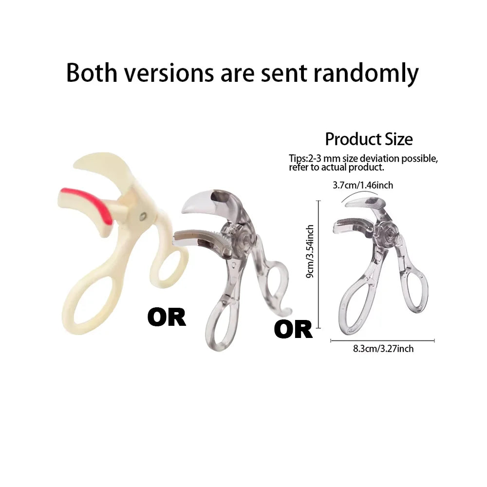 Dual-Type Eyelash Curler With Comb And Wide Partial Clip