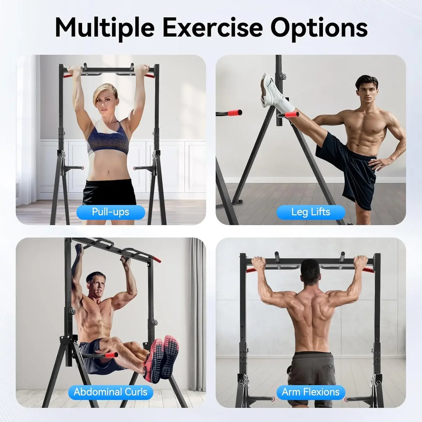 Pull Up Bar Dip Station Power Tower Home Gym Equipment