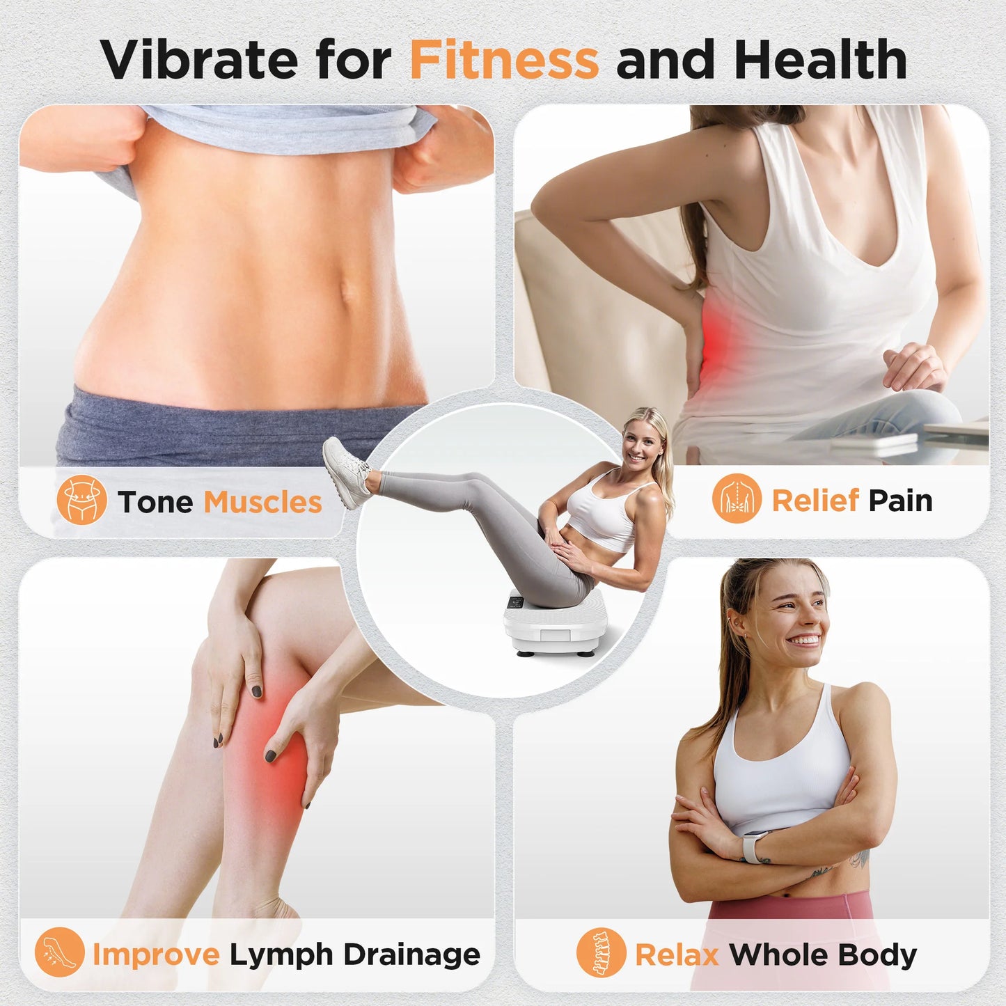 FED Fitness FEIERDUN Vibration Plate For Lymphatic Drainage And Weight Loss