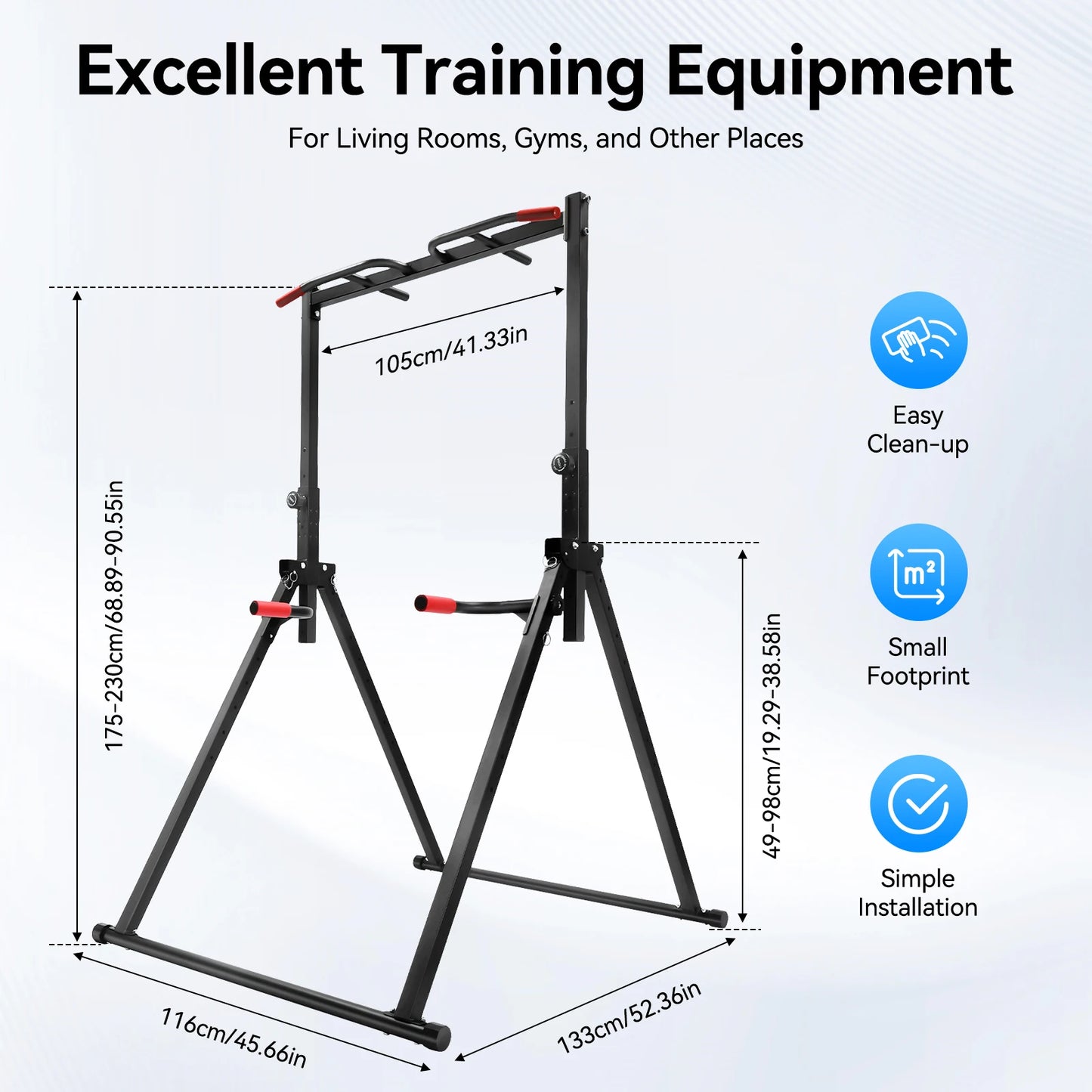 Adjustable Foldable Pull Up Station For Home Gym 200kg