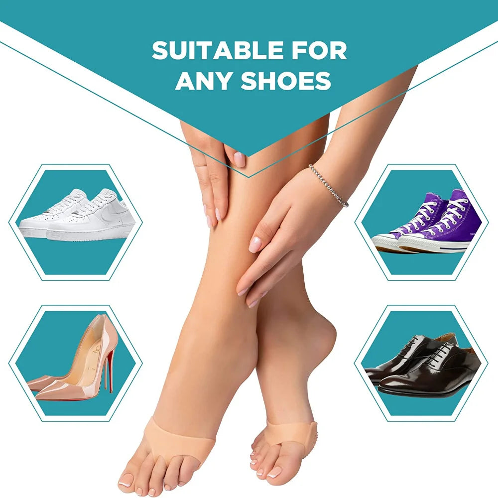 Silicone Gel Toe Separator Bunion Corrector Foot Protector 2 Pack