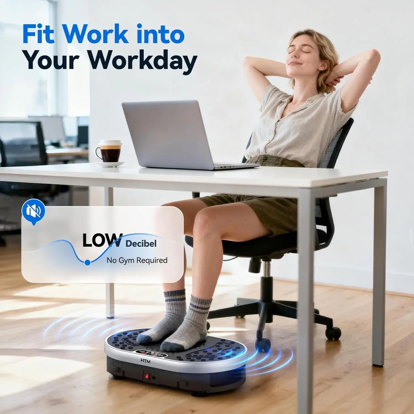 HTM Vibration Plate Exercise Machine With 120 Speed Levels