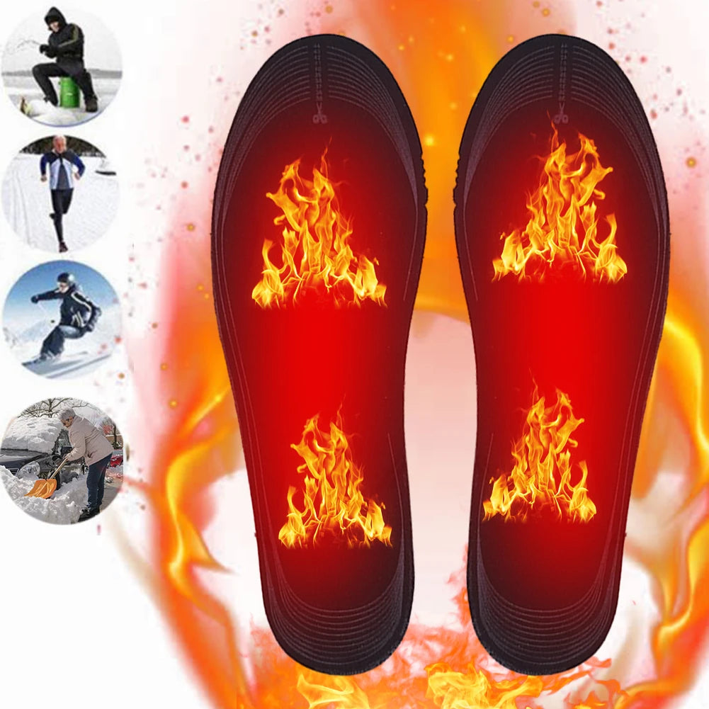 USB Heated Insoles Unisex Electric Foot Warmer Rechargeable