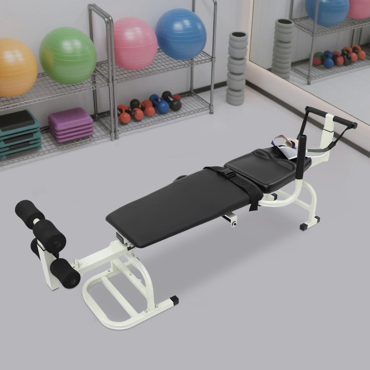 Back Stretch Bench Cervical Lumbar Traction Bed Adjustable Length