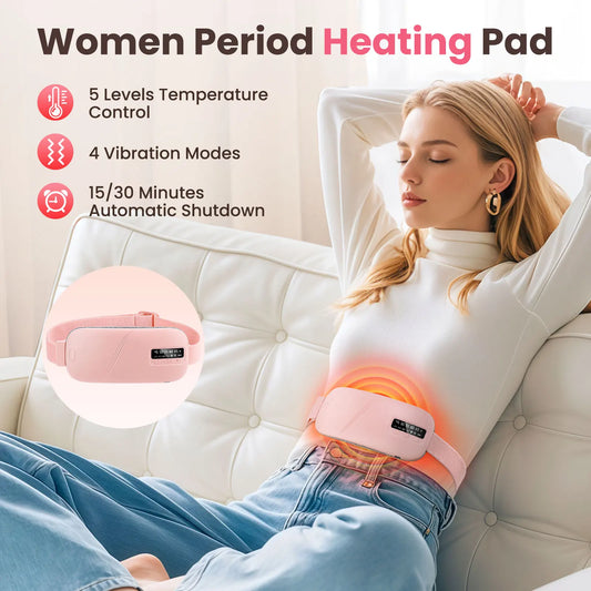 AFDEAL Electric Heating Pad Menstrual Massager Belt