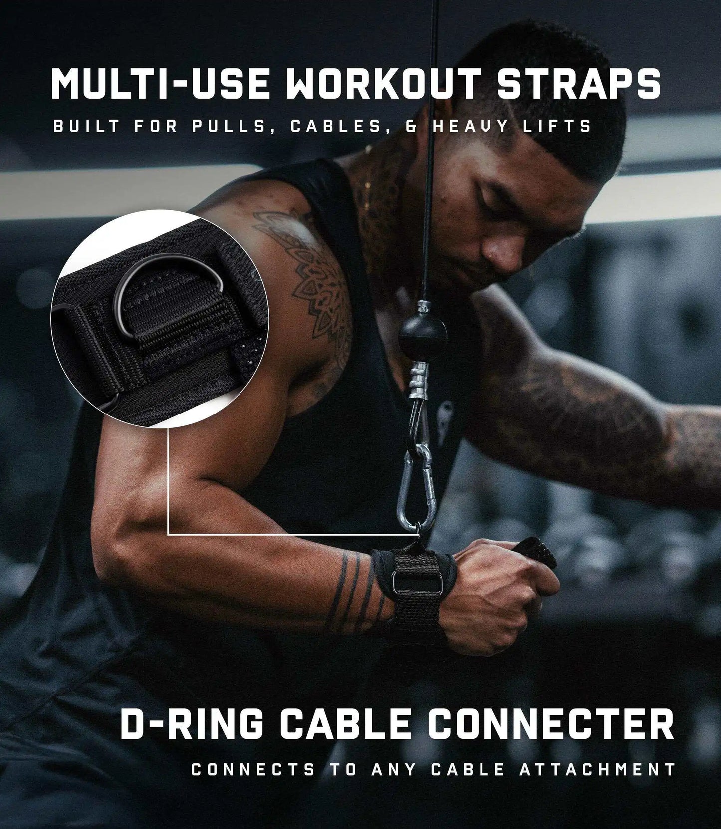 Heavy Duty Lifting Straps With Anti Slip Grip Wrist Support
