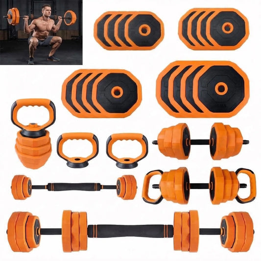Adjustable Dumbbells 44 Lb Set 4-In-1 Home Gym Complete
