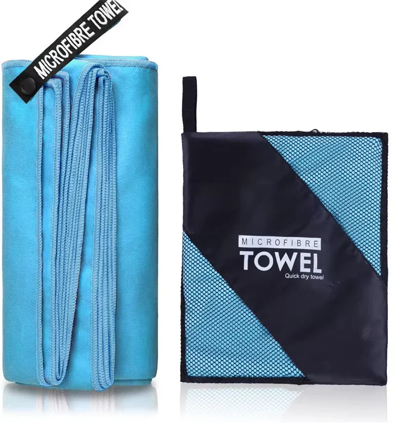 Microfiber Quick Dry Bath Towel With Portable Bag Highly Absorbent