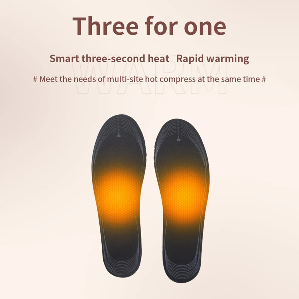 USB Heated Insoles Unisex Electric Foot Warmer Rechargeable