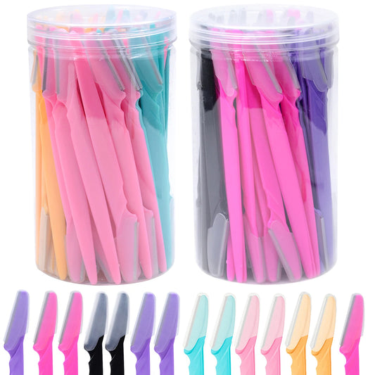 Dermaplaning Eyebrow Razor Kit With Safety Cover Exfoliating Tools