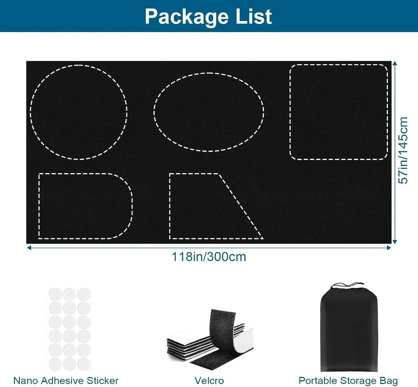 Bedroom 100 Percent Blackout Curtain Polyester DIY Install Portable