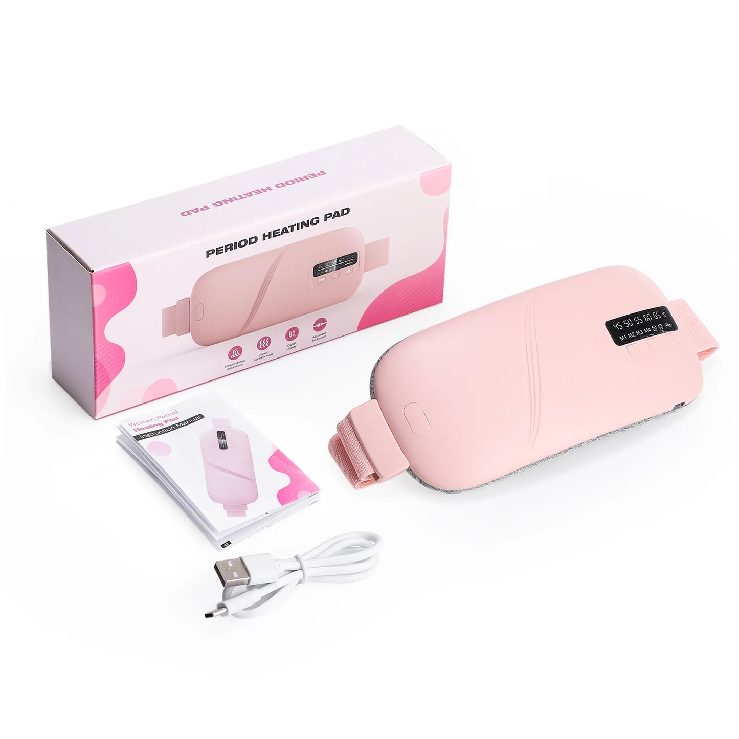 AFDEAL Electric Heating Pad Menstrual Massager Belt