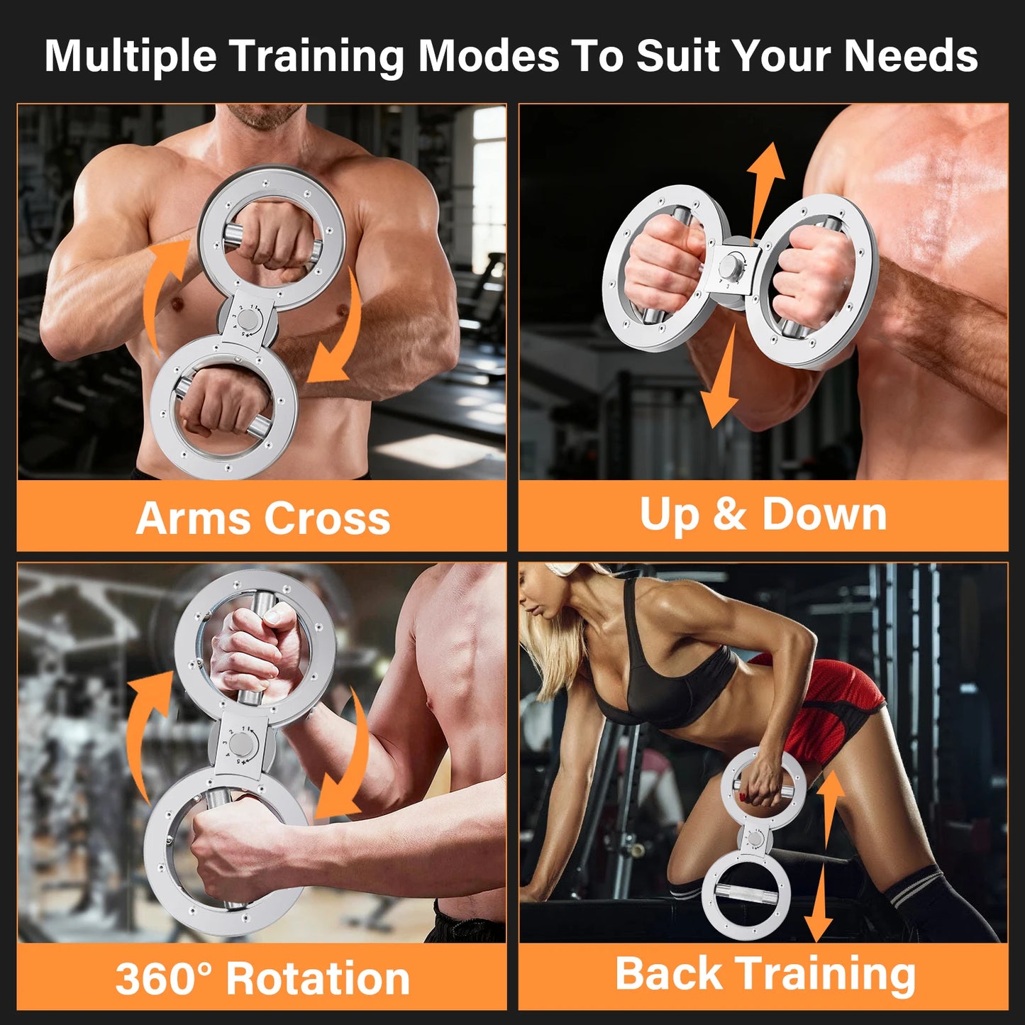 Rotator Machine Grip Strength Trainer With Adjustable Forearm Exerciser