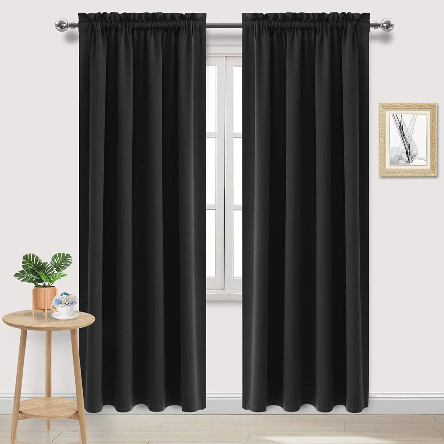 Thermal Insulated Blackout Curtain Panel With Grommet For Living Room
