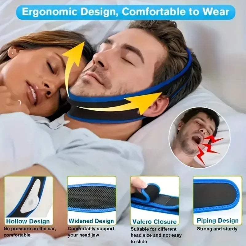 Anti Snore Chin Strap Sleep Aid For Snoring Reduction Comfort