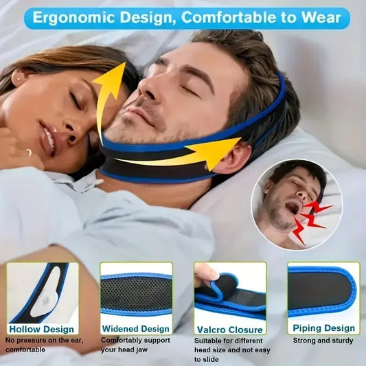 Anti Snore Chin Strap Sleep Aid For Snoring Reduction Comfort
