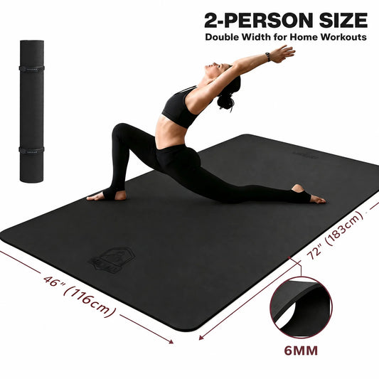 HAPBEAR TPE Yoga Mat Non Slip For Home Workouts Durable
