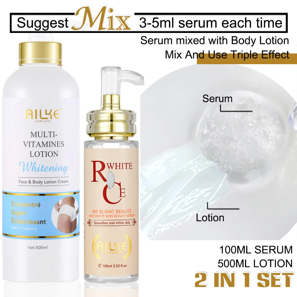 AILKE Brightening Body Lotion for Dark Spots and Whitening