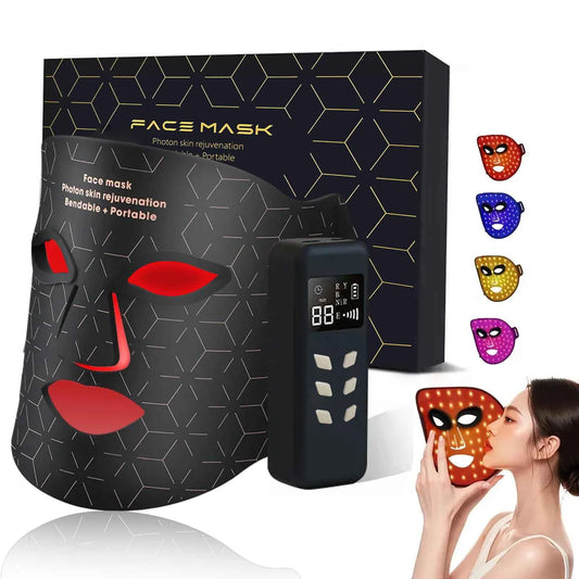 Portable LED Face Mask Light Therapy For Anti Aging Wrinkles