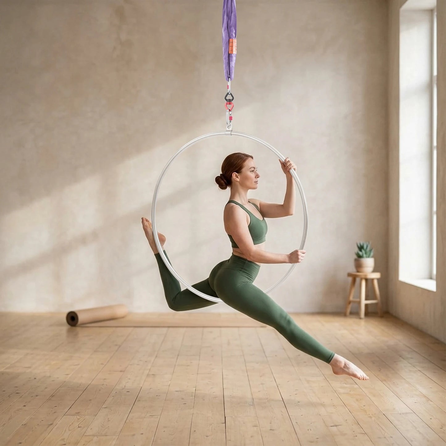 Stainless Steel Aerial Hoop Kit For Circus Acrobatics And Dance