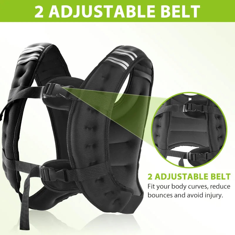 Weight Vest With Reflective Stripe For Training And Running