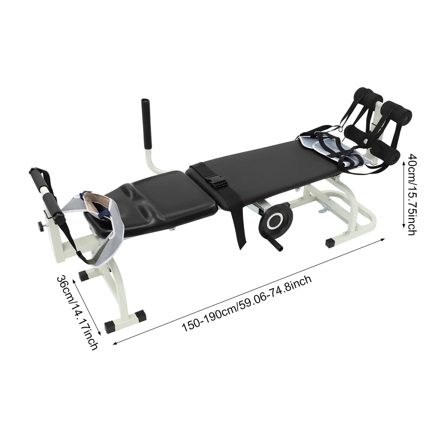 Back Stretch Bench Cervical Lumbar Traction Bed Adjustable Length