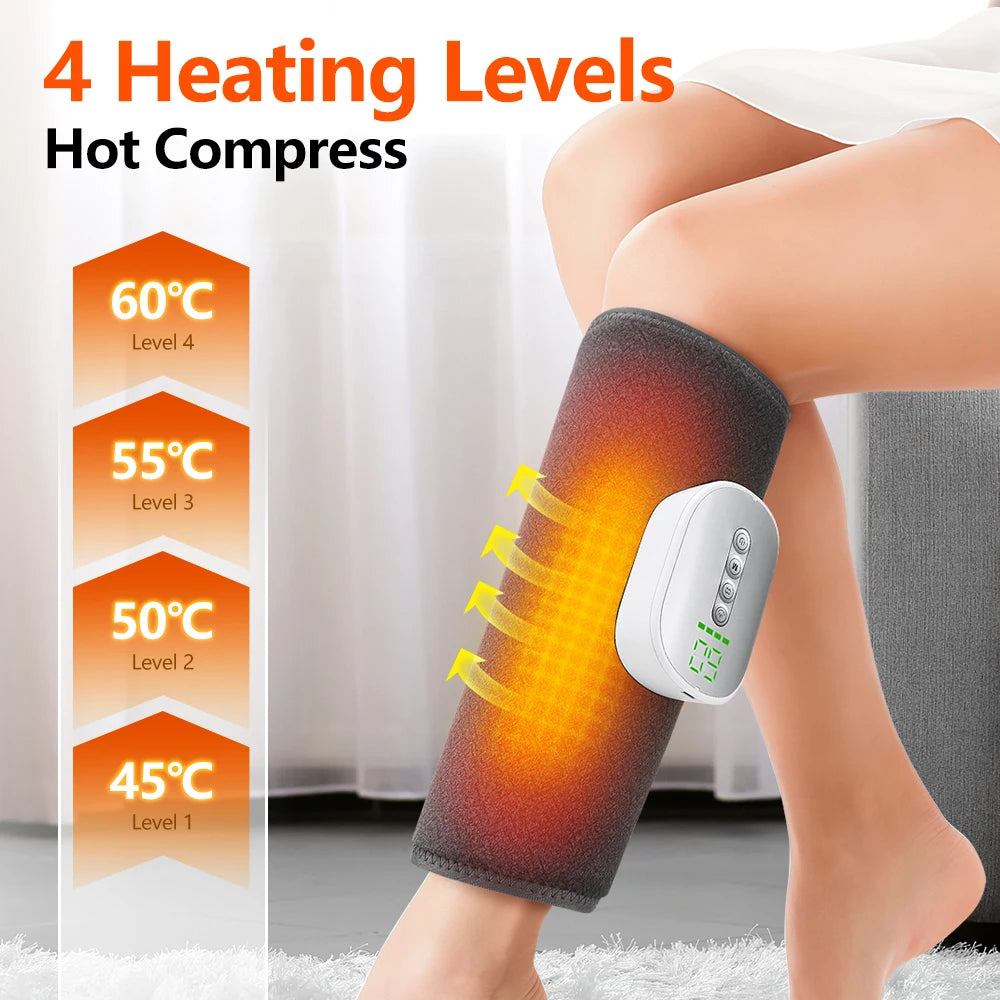 PASTSKY 360 Degree Air Pressure Calf Massager With Heating Wireless