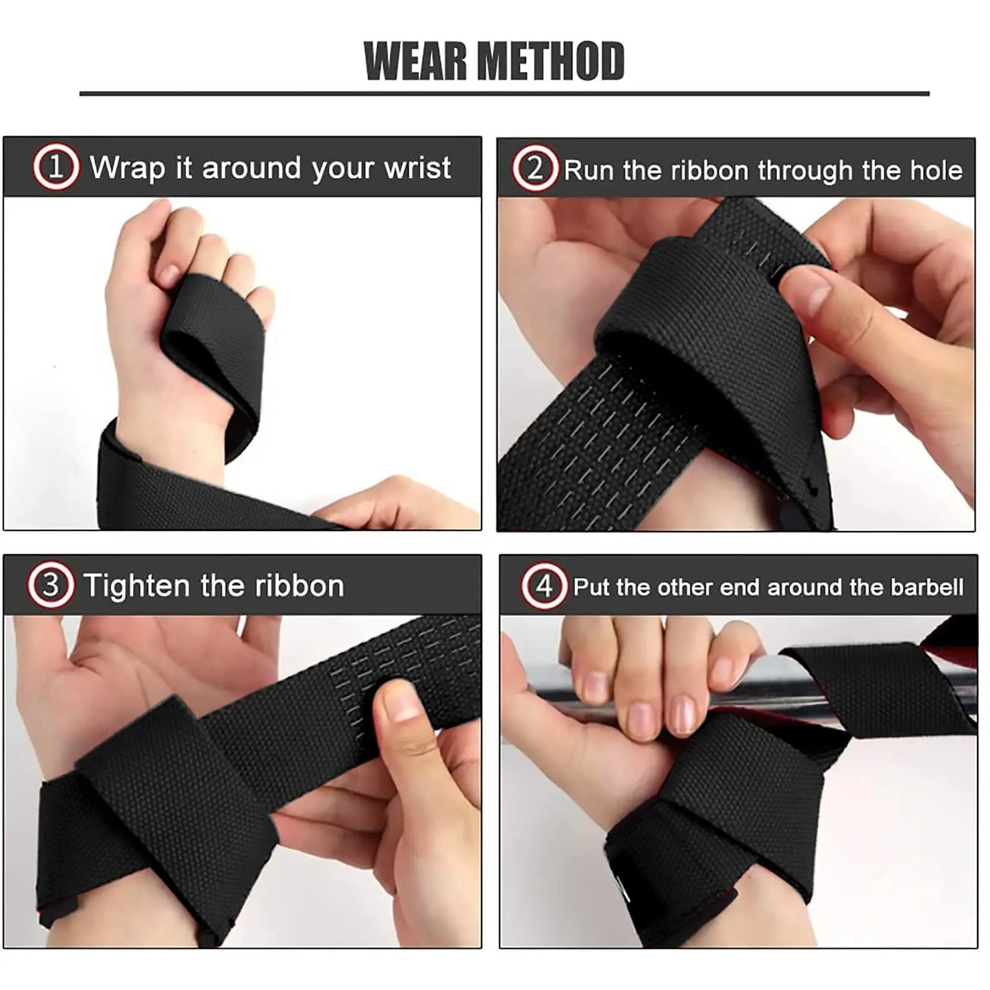 GOUNOD Weightlifting Wrist Straps Non Slip Grip Band