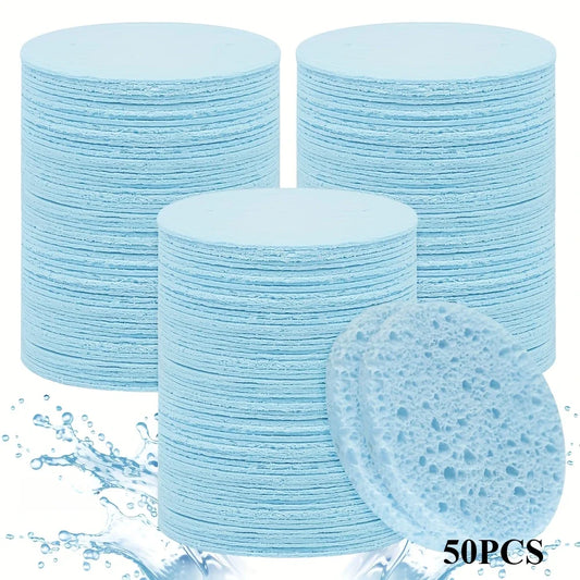 Compressed Facial Sponges 50Pcs Set For Cleansing Makeup Removal Exfoliation