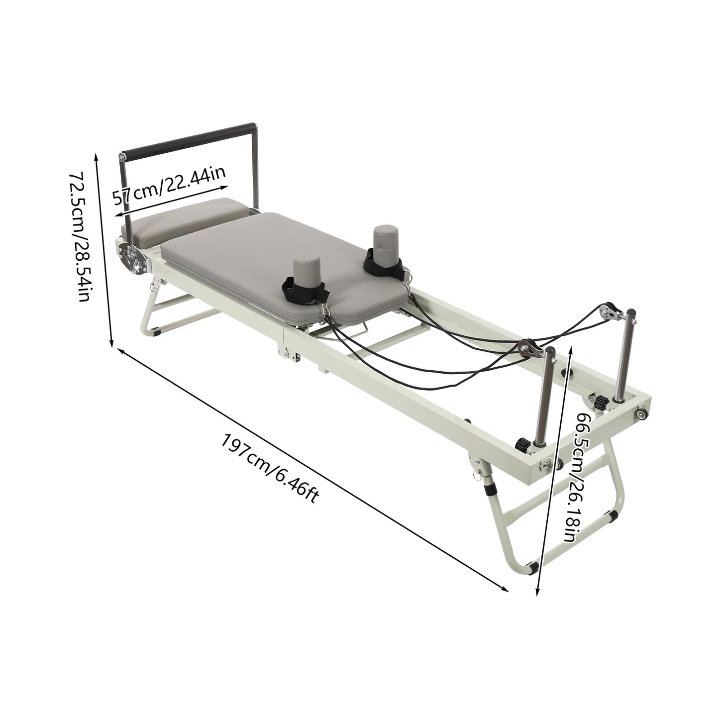 Foldable Pilates Reformer Machine For Home Gym Multifunctional Fitness Equipment