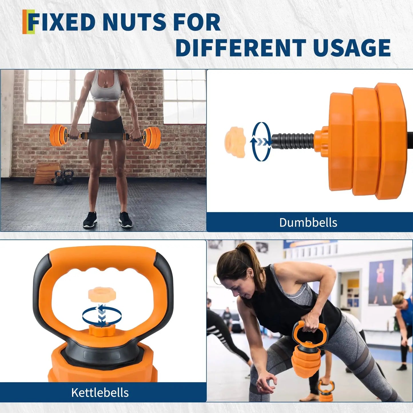 Adjustable Dumbbells 44 Lb Set 4-In-1 Home Gym Complete