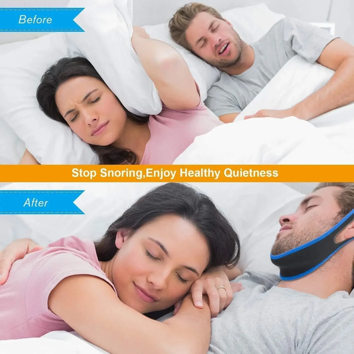 Anti Snore Chin Strap Sleep Aid For Snoring Reduction Comfort