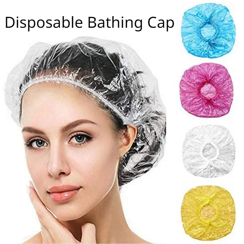 Disposable Shower Cap Hair Cover Waterproof Bath Spa Accessory
