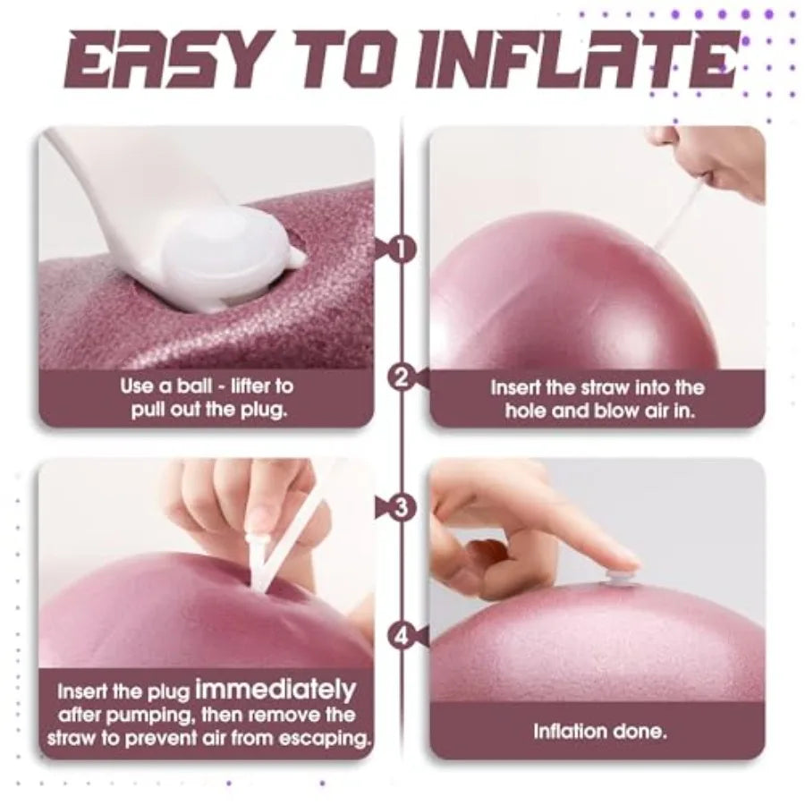 Mini Anti Burst Exercise Ball For Stretching Core Strength Physical Therapy