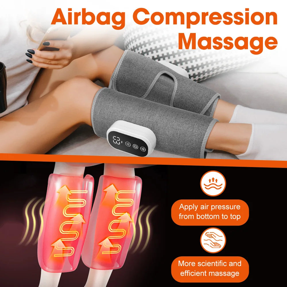 PASTSKY 360 Degree Air Pressure Calf Massager With Heating Wireless
