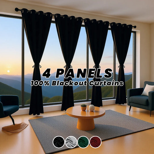 100 Percent Blackout Thermal Curtains For Living Room And Bedroom