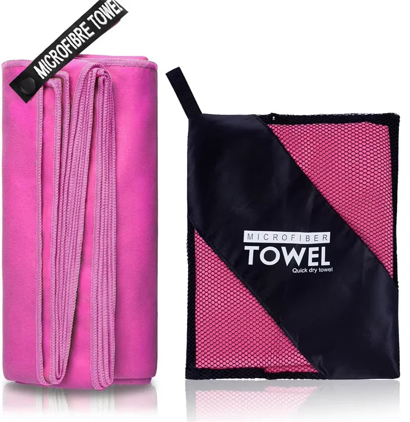 Microfiber Quick Dry Bath Towel With Portable Bag Highly Absorbent