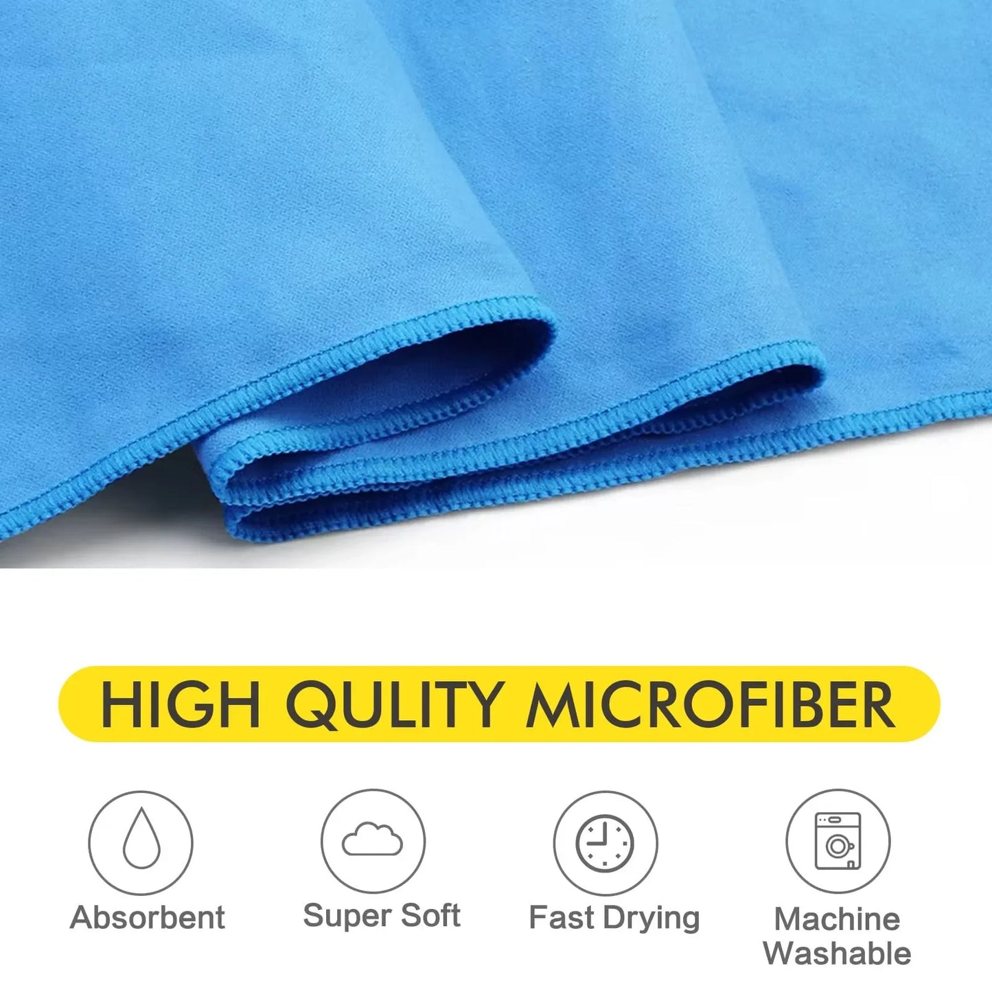 Microfiber Quick Dry Bath Towel With Portable Bag Highly Absorbent